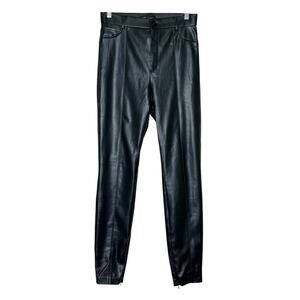 ZARA black vegan leather skinny high waisted pants size M